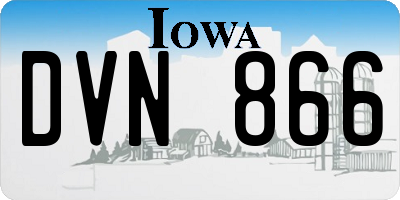 IA license plate DVN866