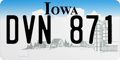 IA license plate DVN871