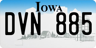 IA license plate DVN885