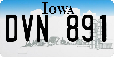 IA license plate DVN891