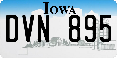 IA license plate DVN895
