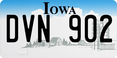 IA license plate DVN902