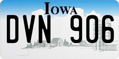 IA license plate DVN906