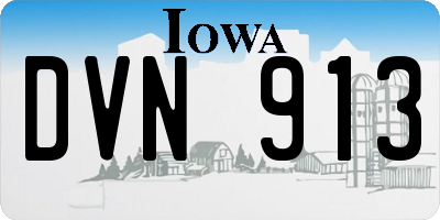 IA license plate DVN913