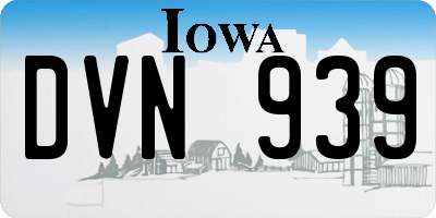 IA license plate DVN939