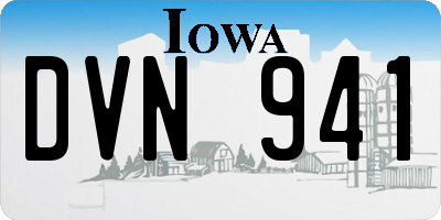 IA license plate DVN941