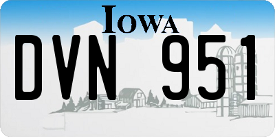IA license plate DVN951
