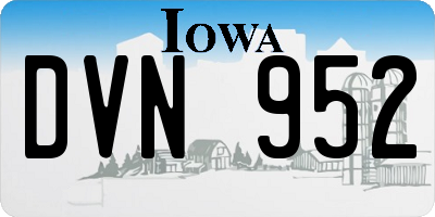 IA license plate DVN952