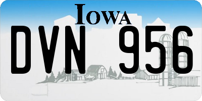 IA license plate DVN956