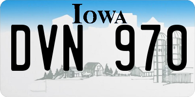 IA license plate DVN970