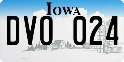 IA license plate DVO024