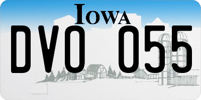 IA license plate DVO055