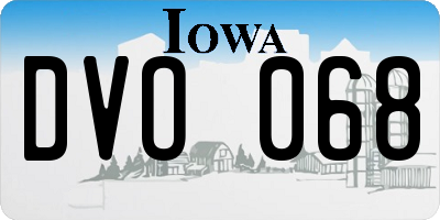 IA license plate DVO068