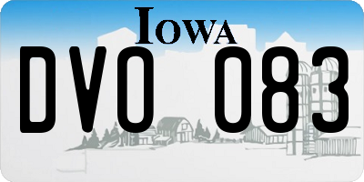 IA license plate DVO083