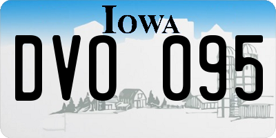 IA license plate DVO095