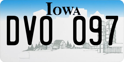 IA license plate DVO097