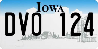 IA license plate DVO124