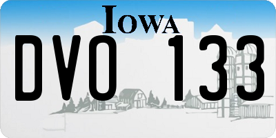 IA license plate DVO133