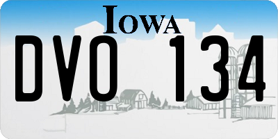 IA license plate DVO134