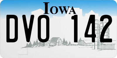 IA license plate DVO142