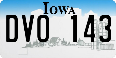 IA license plate DVO143