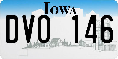 IA license plate DVO146