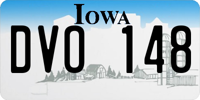 IA license plate DVO148