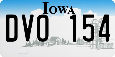 IA license plate DVO154