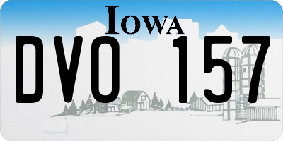IA license plate DVO157