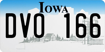 IA license plate DVO166