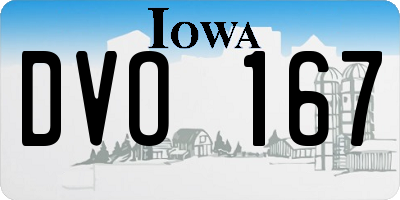 IA license plate DVO167