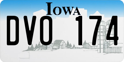 IA license plate DVO174