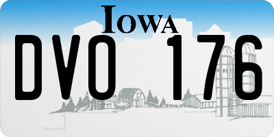 IA license plate DVO176