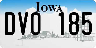 IA license plate DVO185