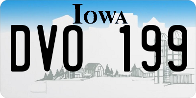 IA license plate DVO199