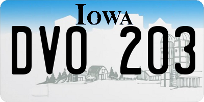 IA license plate DVO203
