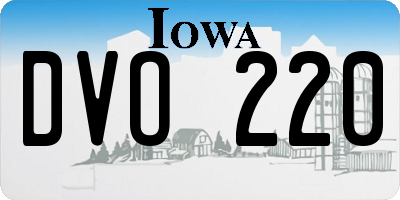 IA license plate DVO220