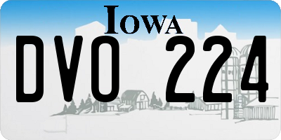 IA license plate DVO224