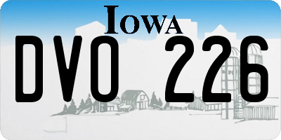 IA license plate DVO226
