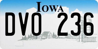 IA license plate DVO236