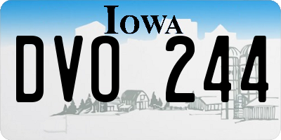 IA license plate DVO244