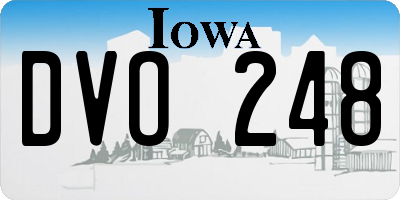 IA license plate DVO248