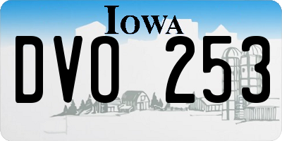 IA license plate DVO253