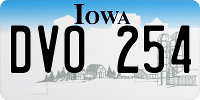 IA license plate DVO254