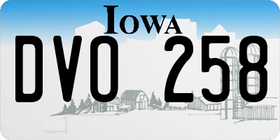 IA license plate DVO258