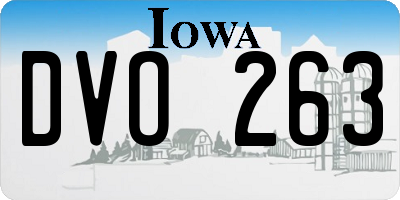 IA license plate DVO263