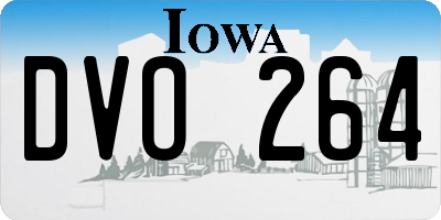 IA license plate DVO264