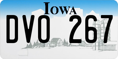 IA license plate DVO267