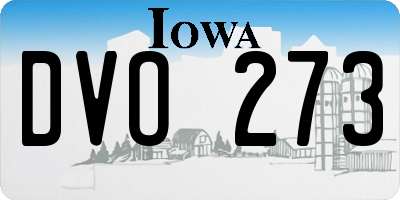 IA license plate DVO273