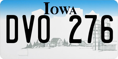 IA license plate DVO276